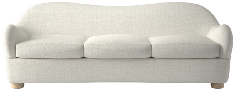 Bacio Lindy Snow White Sofa with Oak Legs by Ross Cassidy - image 0 of 2