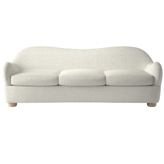 Bacio Lindy Snow White Sofa with Oak Legs by Ross Cassidy