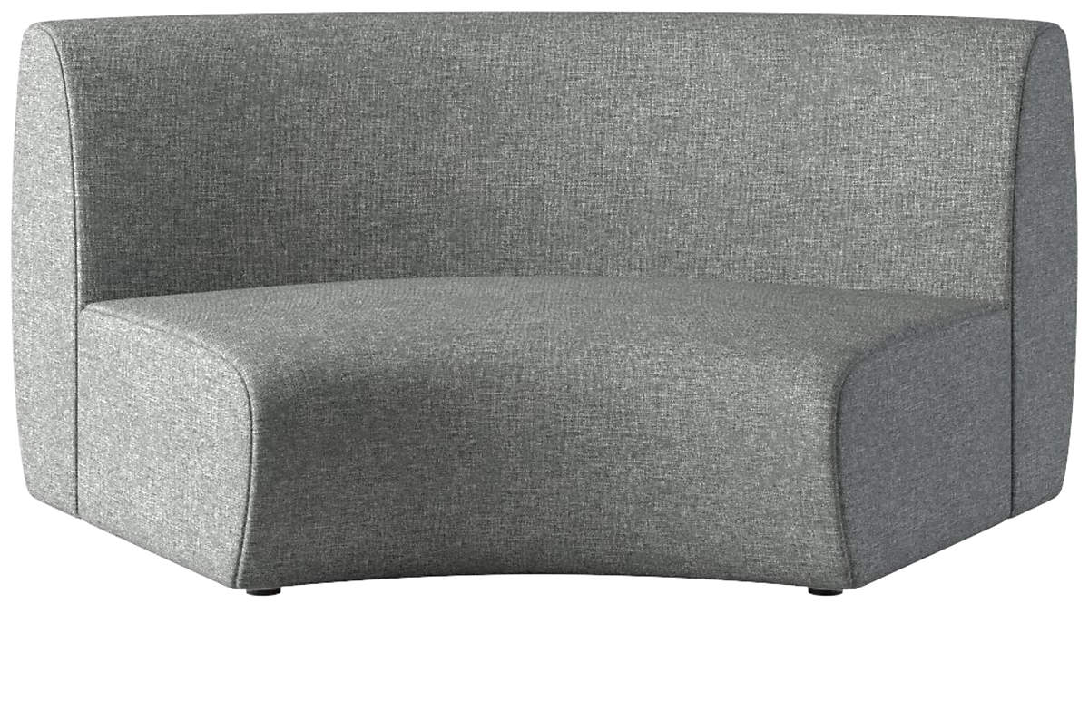 Roma Armless Sofa Hatch Charcoal CB2