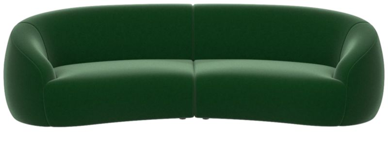 Viewing product image Roma 2-Piece Sectional Sofa Luca Emerald - image 1 of 7