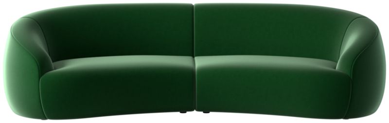 Viewing product image Roma 2-Piece Sectional Sofa Luca Emerald - image 1 of 7