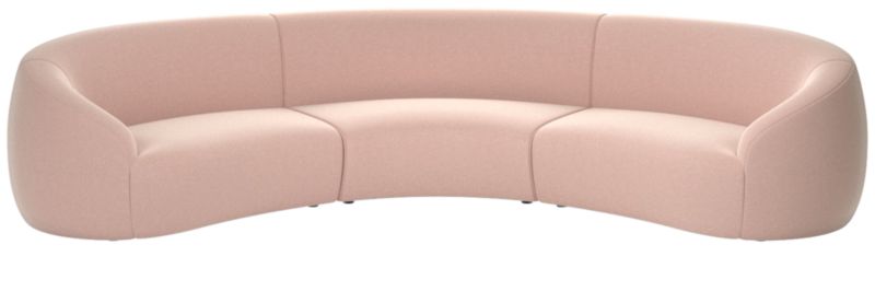 Viewing product image Roma 3-Piece Sectional Sofa Dale Blush by Ross Cassidy - image 1 of 7