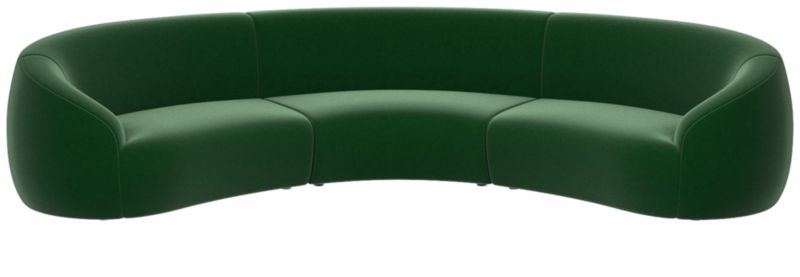 Viewing product image Roma 3-Piece Sectional Sofa Luca Emerald - image 1 of 7