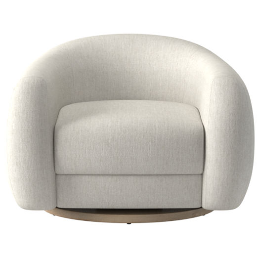 Laszlo Swivel Chair Nomad Snow by Ross Cassidy