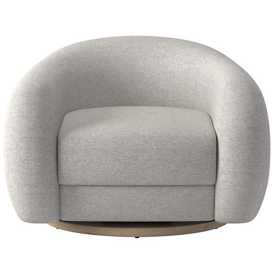 Laszlo Swivel Chair Hatch Platinum by Ross Cassidy