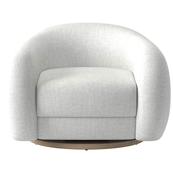 Laszlo Swivel Chair Elliot Dove by Ross Cassidy