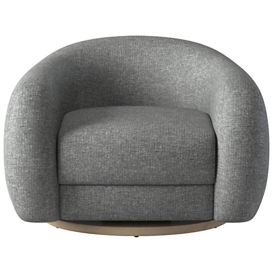 Laszlo Swivel Chair Hatch Charcoal by Ross Cassidy