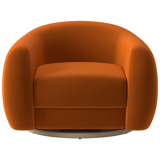 Laszlo Swivel Chair Luca Russet by Ross Cassidy