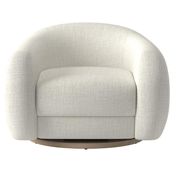 Laszlo Swivel Chair Lindy Snow by Ross Cassidy