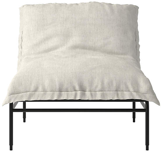 Pillow Lounge Chair Deauville Stone Cb2, Arm Chair Pillow