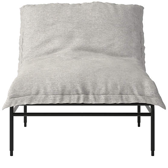 Pillow Lounge Chair Hatch Platinum by Kara Mann