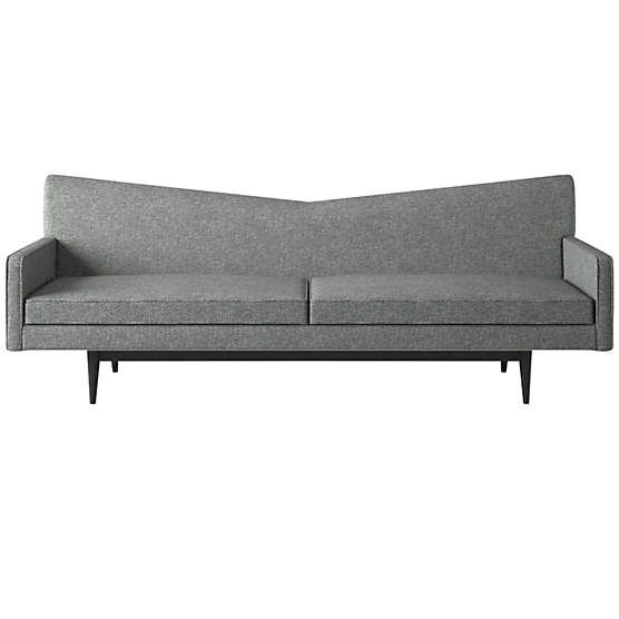 Bowtie Sofa Model 3127 Hatch Charcoal by Paul McCobb