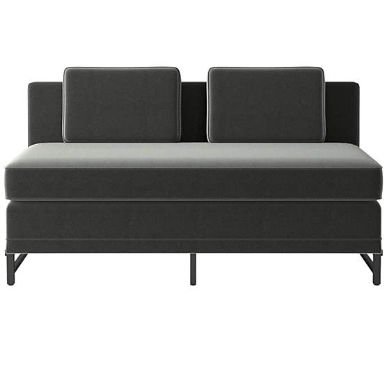 Metric Loveseat Model 8003 Dale Dark Grey by Paul McCobb