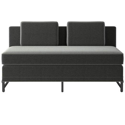 Metric Loveseat Model 8003 Dale Dark Grey by Paul McCobb