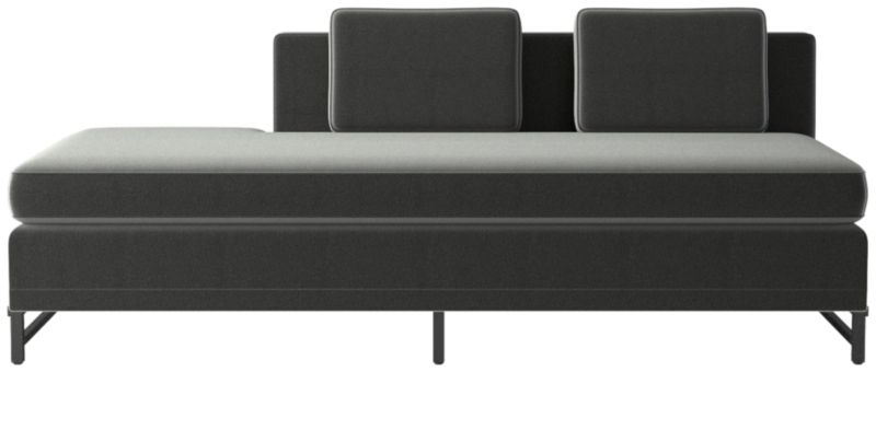 Metric Left Half-Back Armless Sofa Model 8046 Dale Dark Grey by Paul McCobb - image 0 of 8