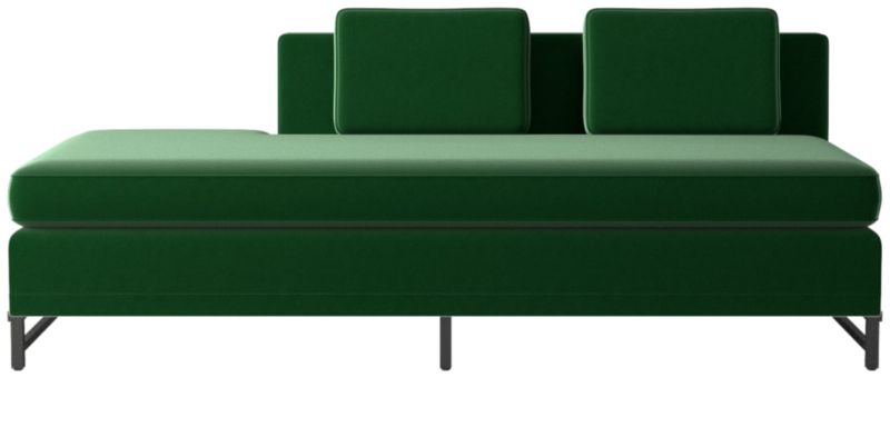 Metric Left Half-Back Armless Sofa Model 8046 Luca Emerald by Paul McCobb - image 0 of 8