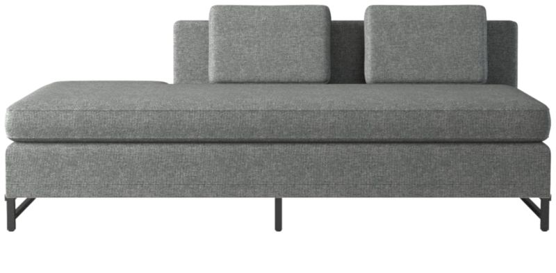 Metric Left Half-Back Armless Sofa Model 8046 Hatch Charcoal by Paul McCobb - image 0 of 8