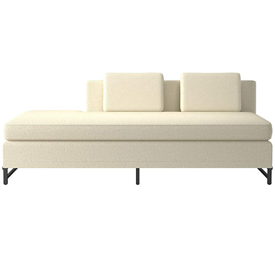 Metric Left Half-Back Armless Sofa Model 8046 Bloce Cream by Paul McCobb