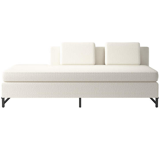 Metric Left Half-Back Armless Sofa Model 8046 Wooly Sand by Paul McCobb