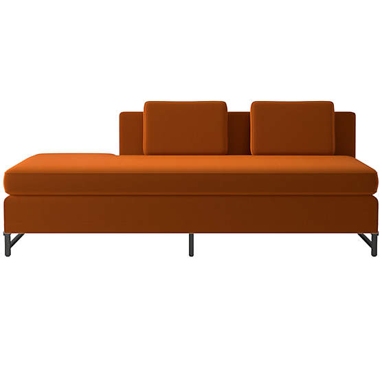 Metric Left Half-Back Armless Sofa Model 8046 Luca Russet by Paul McCobb