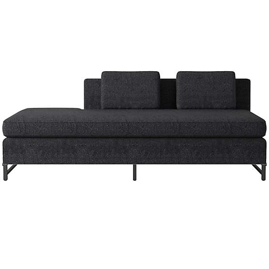 Metric Left Half-Back Armless Sofa Model 8046 Bloce Noir by Paul McCobb