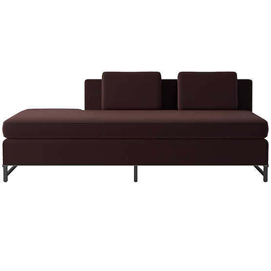 Metric Left Half-Back Armless Sofa Model 8046 Luca Espresso by Paul McCobb