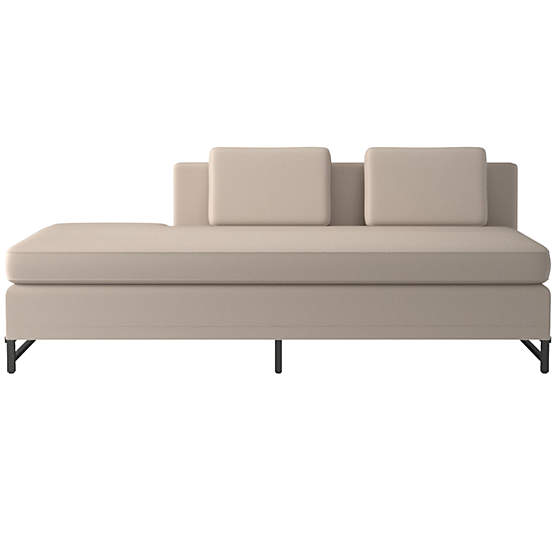 Metric Left Half-Back Armless Sofa Model 8046 Luca Bone by Paul McCobb