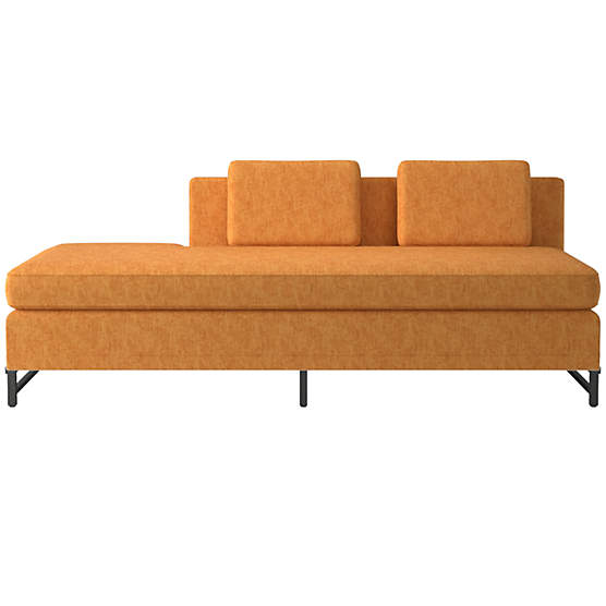 Metric Left Half-Back Armless Sofa Model 8046 Dream Ginger Tea by Paul McCobb