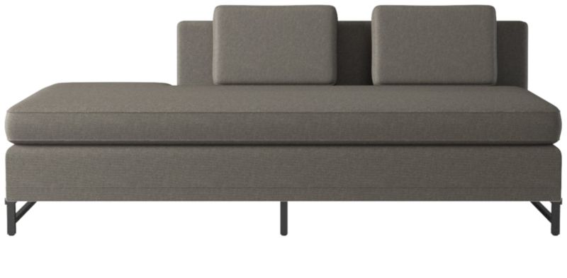 Metric Left Half-Back Armless Sofa Model 8046 Angel Pewter by Paul McCobb - image 0 of 8