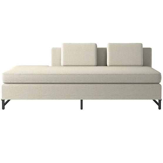 Metric Left Half-Back Armless Sofa Model 8046 Deauville Stone by Paul McCobb