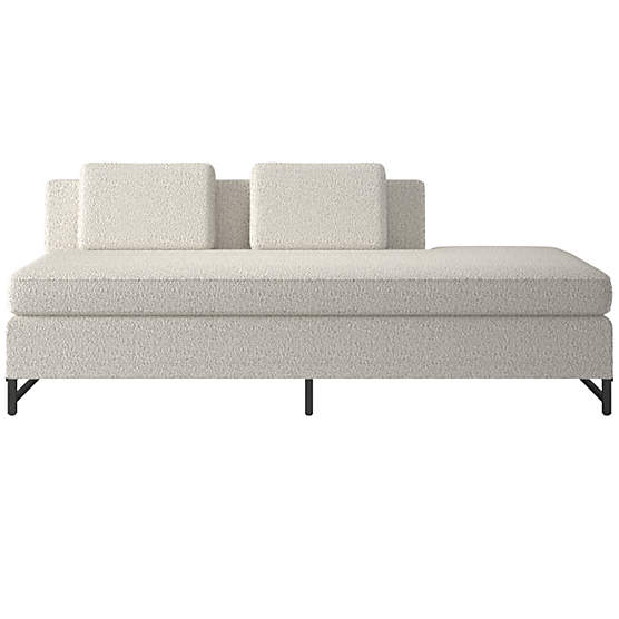 Metric Right Half-Back Armless Sofa Model 8046 Bloce Grey by Paul McCobb