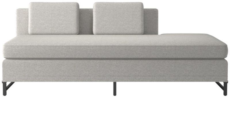 Metric Right Half-Back Armless Sofa Model 8046 Hatch Platinum by Paul McCobb - image 0 of 8