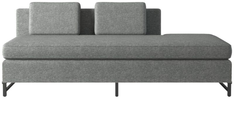 Metric Right Half-Back Armless Sofa Model 8046 Hatch Charcoal by Paul McCobb - image 0 of 8