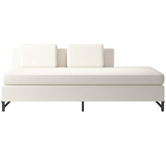 Metric Right Half-Back Armless Sofa Model 8046 Wooly Sand by Paul McCobb