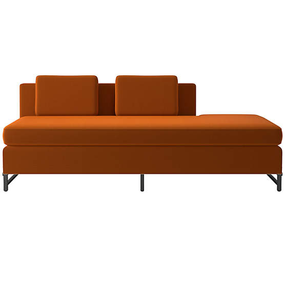 Metric Right Half-Back Armless Sofa Model 8046 Luca Russet by Paul McCobb