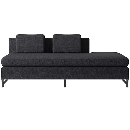 Metric Right Half-Back Armless Sofa Model 8046 Bloce Noir by Paul McCobb