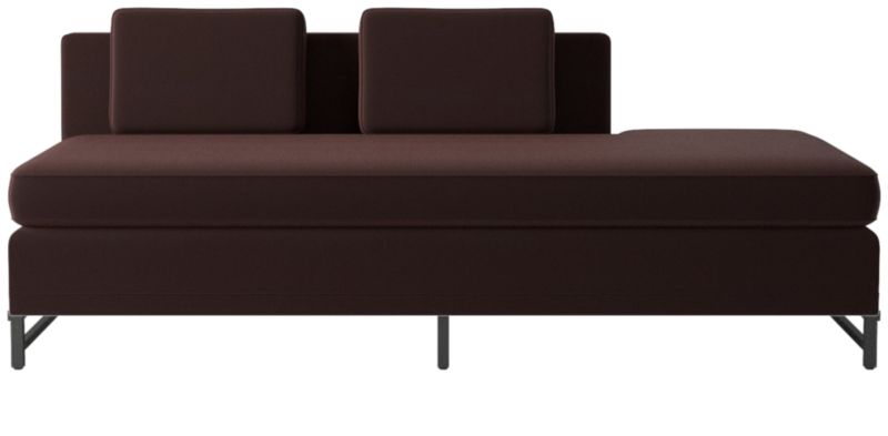 Metric Right Half-Back Armless Sofa Model 8046 Luca Espresso by Paul McCobb - image 0 of 8