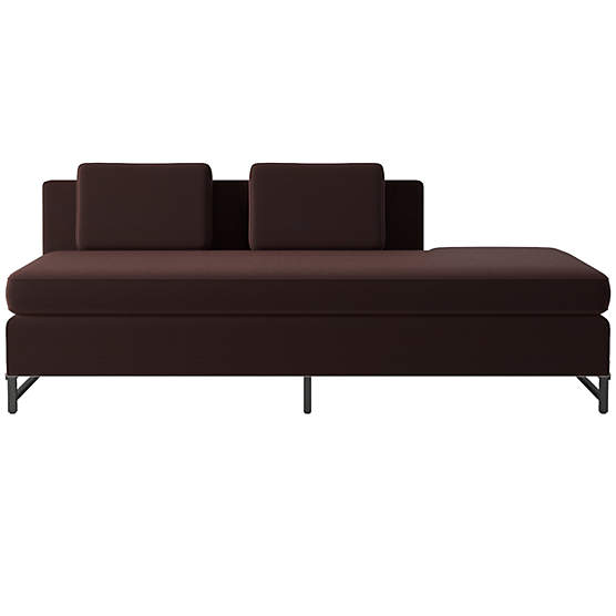 Metric Right Half-Back Armless Sofa Model 8046 Luca Espresso by Paul McCobb