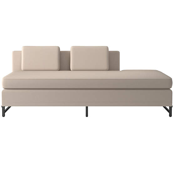 Metric Right Half-Back Armless Sofa Model 8046 Luca Bone by Paul McCobb