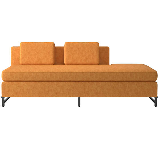 Metric Right Half-Back Armless Sofa Model 8046 Dream Ginger Tea by Paul McCobb