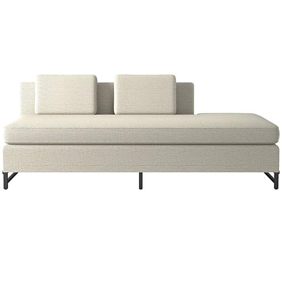 Metric Right Half-Back Armless Sofa Model 8046 Deauville Stone by Paul McCobb