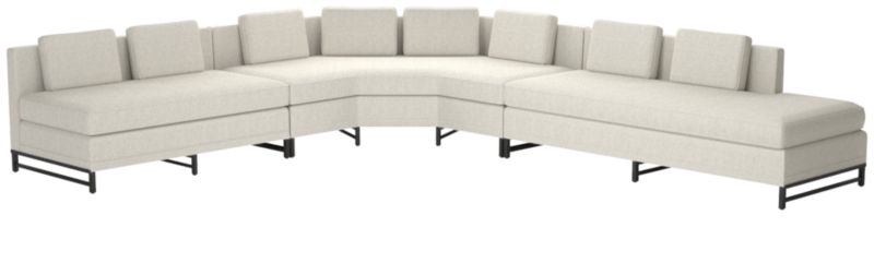 Metric Right Armless 3-Piece Sectional Sofa Nomad Snow by Paul McCobb - image 0 of 8