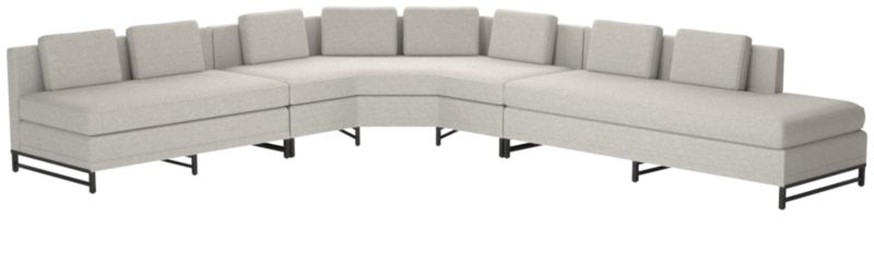 Metric Right Armless 3-Piece Sectional Sofa Hatch Platinum by Paul McCobb - image 0 of 8