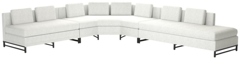 Metric Right Armless 3-Piece Sectional Sofa Elliot Dove by Paul McCobb - image 0 of 8