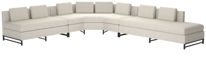 Metric Right Armless 3-Piece Sectional Sofa Deauville Dune by Paul McCobb - image 0 of 8