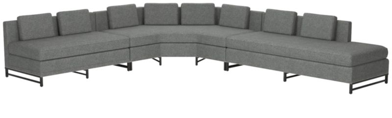 Metric Right Armless 3-Piece Sectional Sofa Hatch Charcoal by Paul McCobb - image 0 of 8