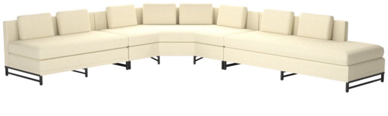 Metric Right Armless 3-Piece Sectional Sofa Bloce Cream by Paul McCobb - image 0 of 8