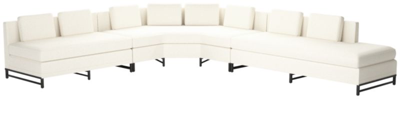 Metric Right Armless 3-Piece Sectional Sofa Wooly Sand by Paul McCobb - image 0 of 8