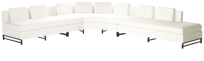 Metric Right Armless 3-Piece Sectional Sofa Dream Pina Colada by Paul McCobb - image 0 of 8