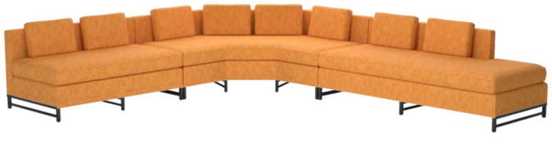 Metric Right Armless 3-Piece Sectional Sofa Dream Ginger Tea by Paul McCobb - image 0 of 8